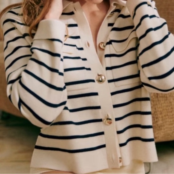 Sezane striped Betty cardigan - Picture 3 of 10